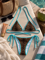 Leopard Print Tie-Side Bikini