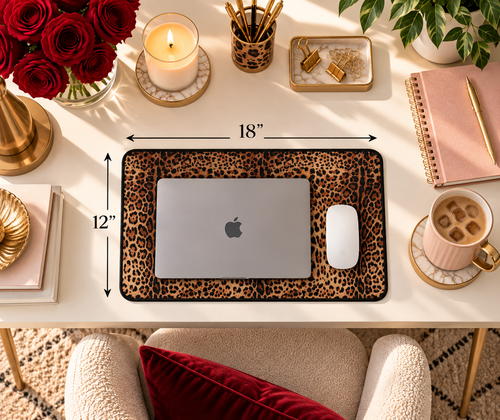 Leopard Print Desk Mat Mouse Pad