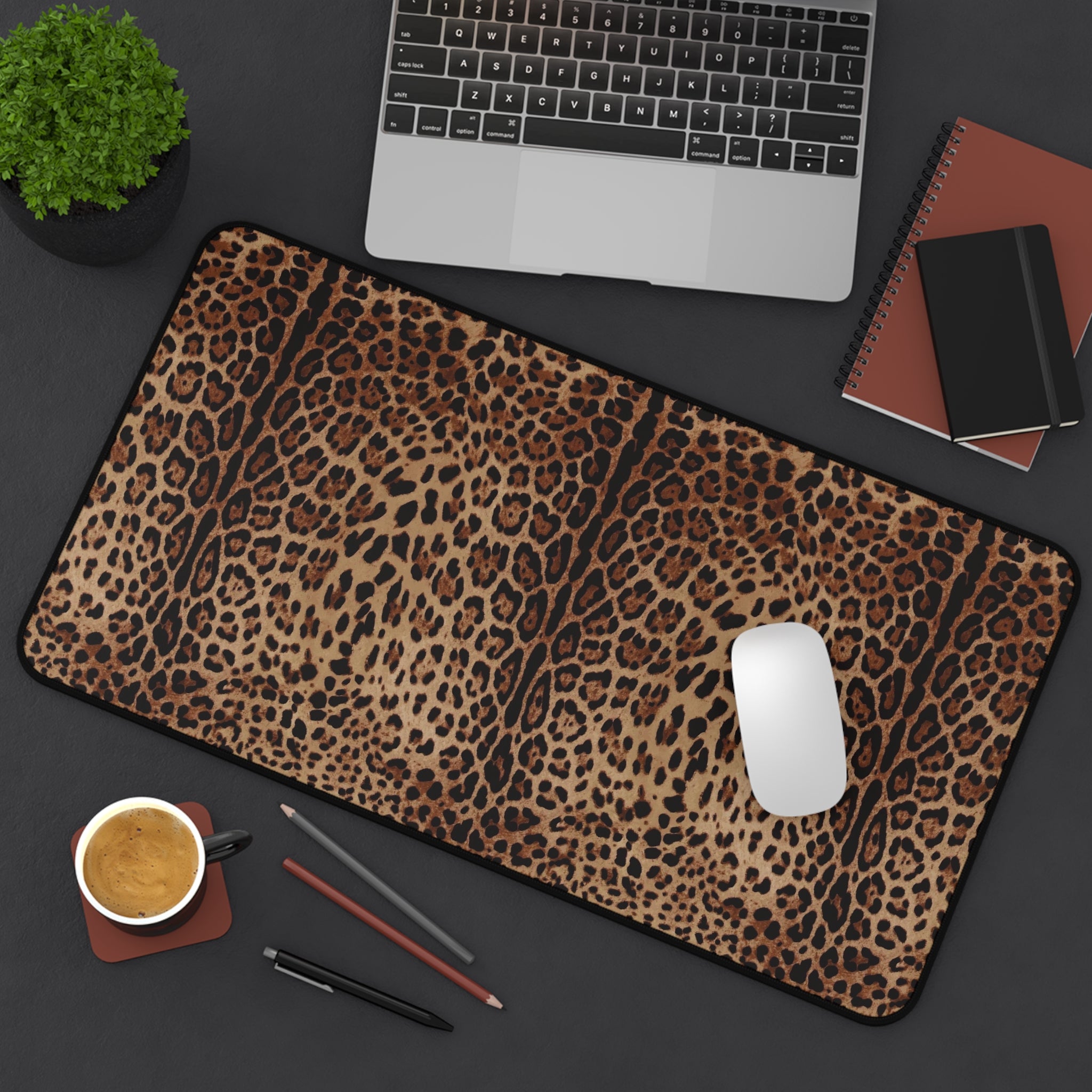 Leopard Print Desk Mat Mouse Pad