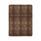 Leopard Print Fleece Sherpa Blanket