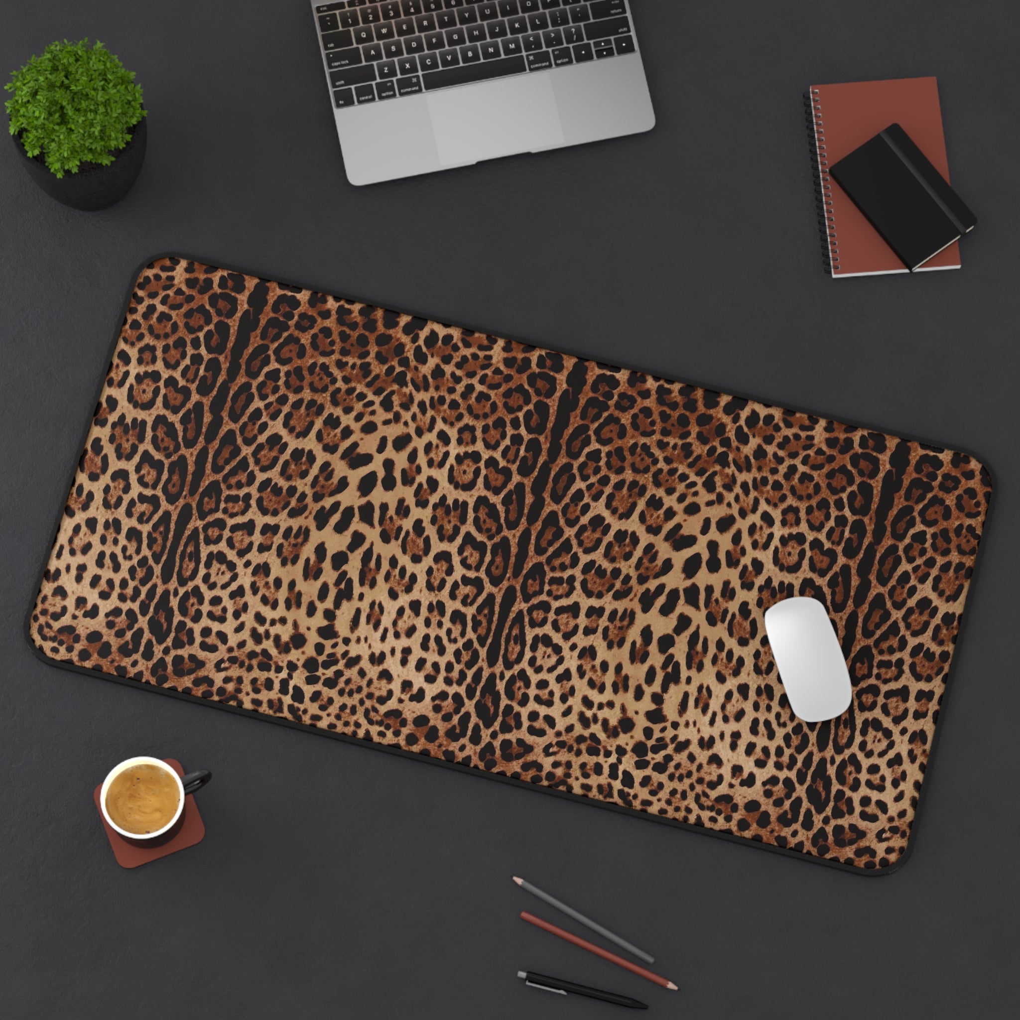 Leopard Print Desk Mat Mouse Pad