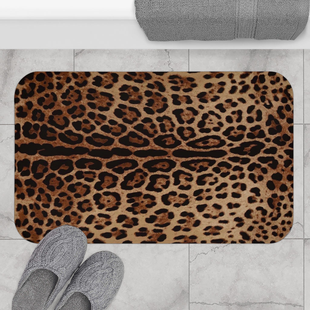 Leopard Print Bath Mat