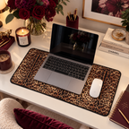 Leopard Print Desk Mat Mouse Pad
